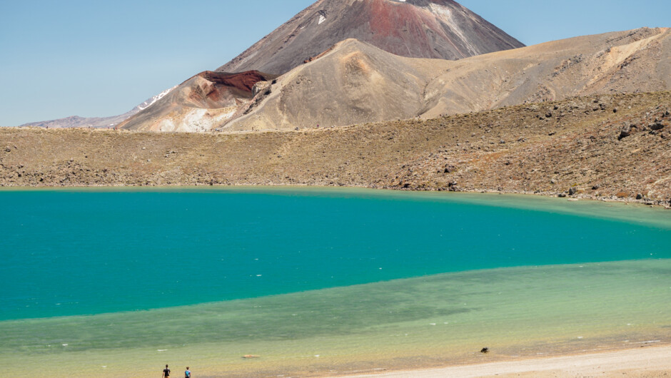 Blue Lake, Tongariro Crossing, guided hike with Adrift Tongariro