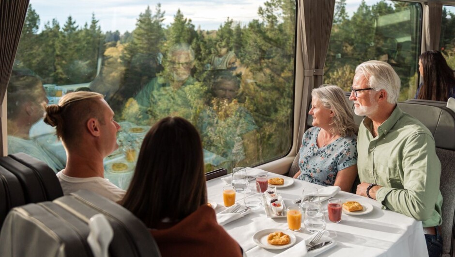 The Tranzalpine Train Scenic Plus carriage