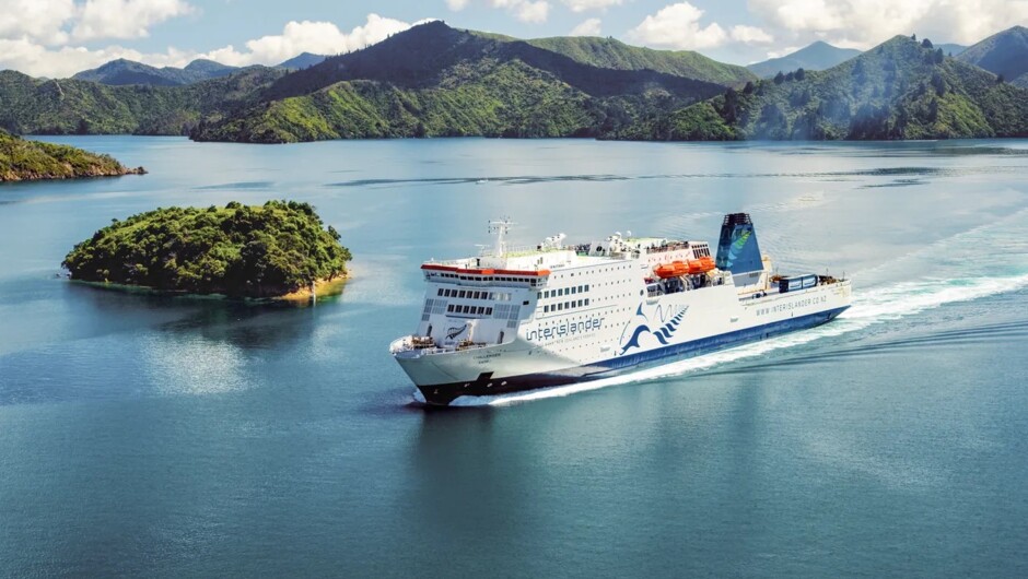 The Interisland Ferry sailing between Wellington and Picton