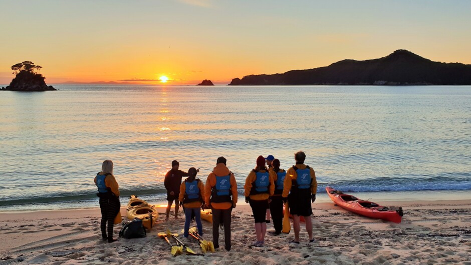 Sunset in Torrent Bay, Abel Tasman NP