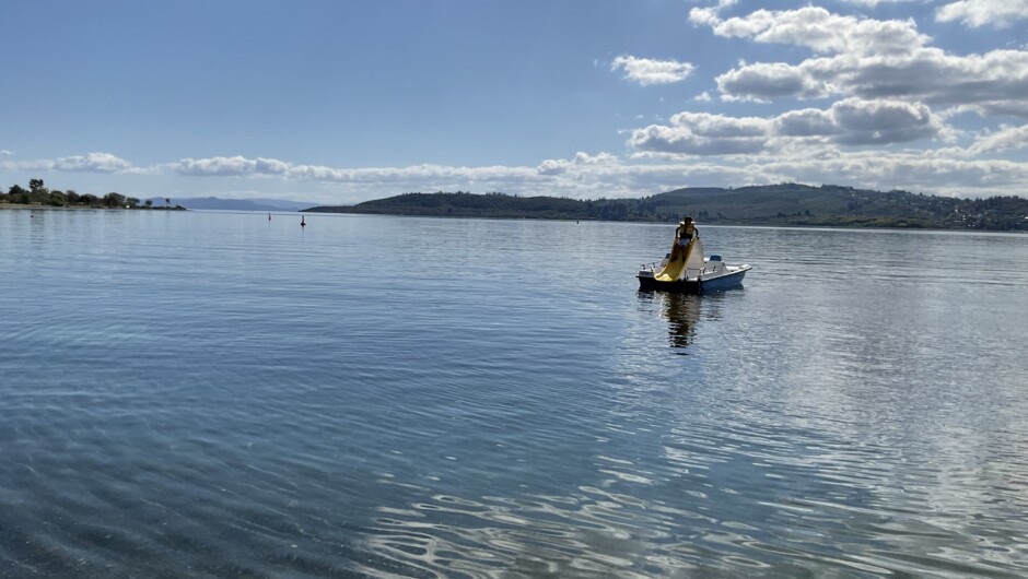 Pedal boat with small slide - Taupō Pedal Boats