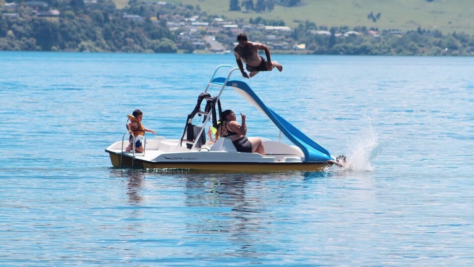 Pedal boat with big slide - Taupō Pedal Boats