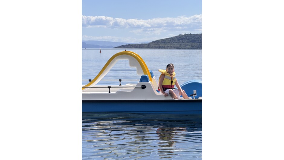 Pedal boat with small slide - Taupō Pedal Boats