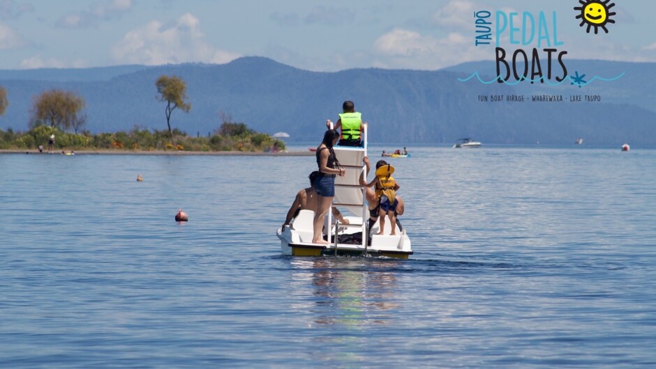Pedal boat with big slide - Taupō Pedal Boats