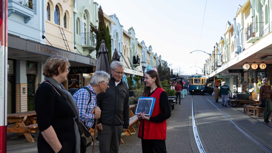 Ōtautahi Highlights Walk group in New Regent Street