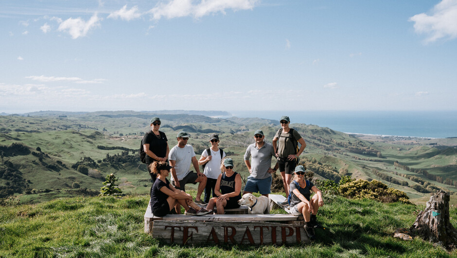 The top of Te Aratipi! Te Aratipi translates to 'the pathway to the top' and that's were you get to on the Day 1 walk.