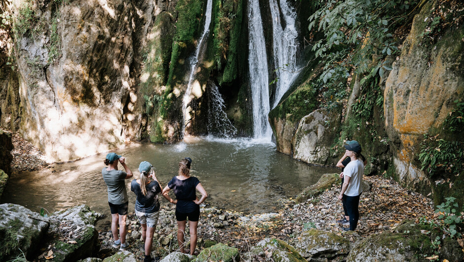 Our very own hidden waterfall - Day 1 walk.