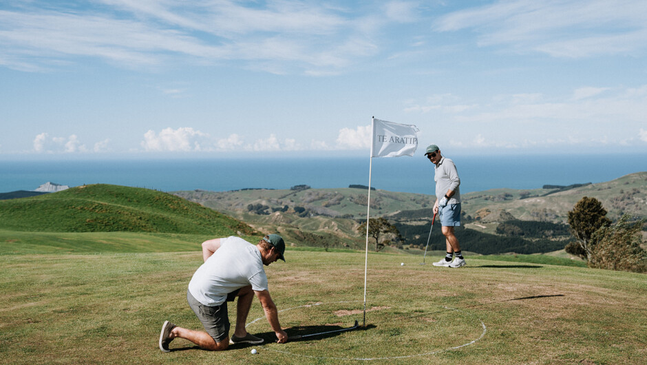 Putting on the greens