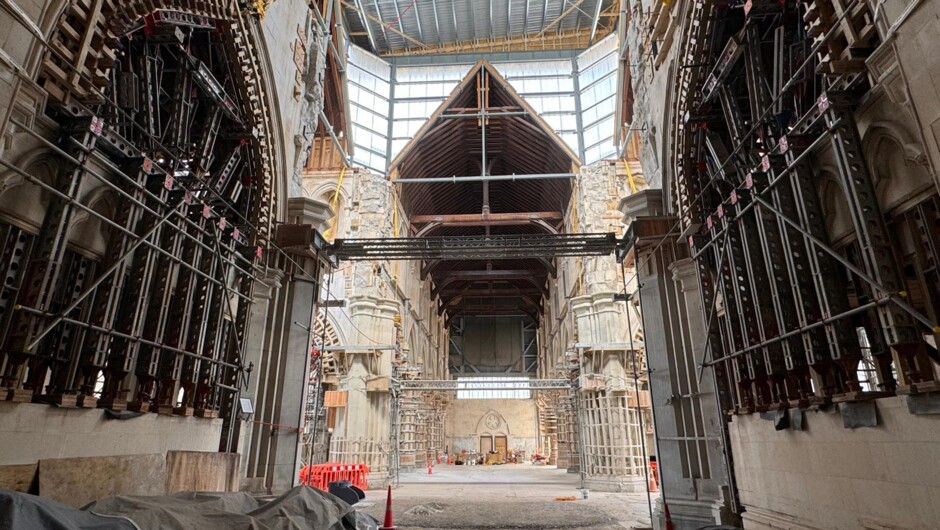 The Cathedral as it is today, a restoration site