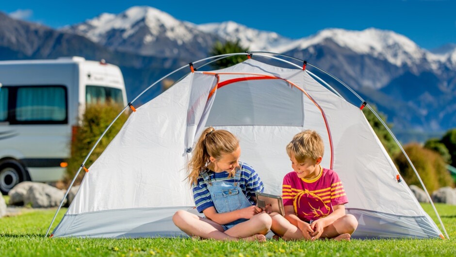 Classic Kiwi camping.