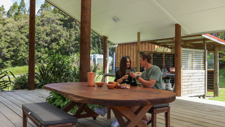 Large pavilion with BBQ