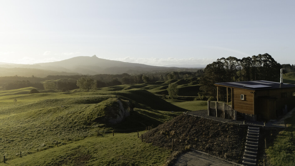 View from the cabin over the Pureora Forest Park