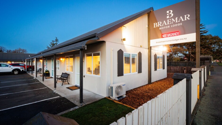 Braemar in the evening. Our new refurbished Room in the background