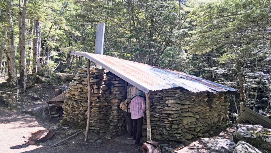 Mountain hut where gold miners once lived