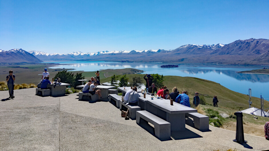 Lake Tekapo view from top of Mount John