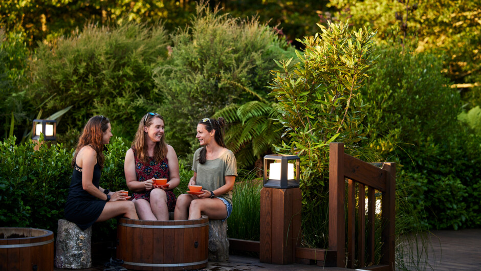 Access to our Shinny Dip foot hot tubs is included in your sauna experience