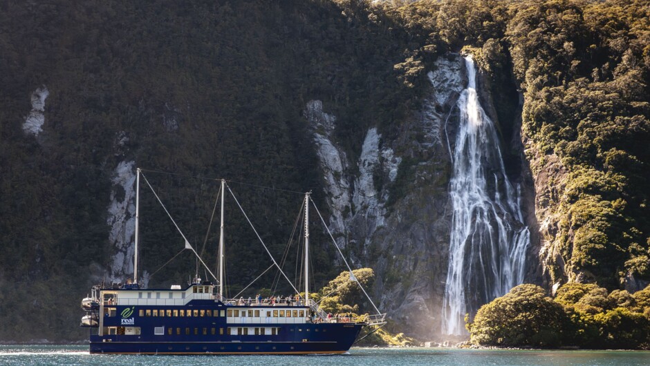 Majestic and untouched, Milford Sound in Fiordland, New Zealand, is nature’s masterpiece - where towering cliffs meet shimmering waters and waterfalls dance in the mist. A breathtaking symphony of wilderness and wonder.