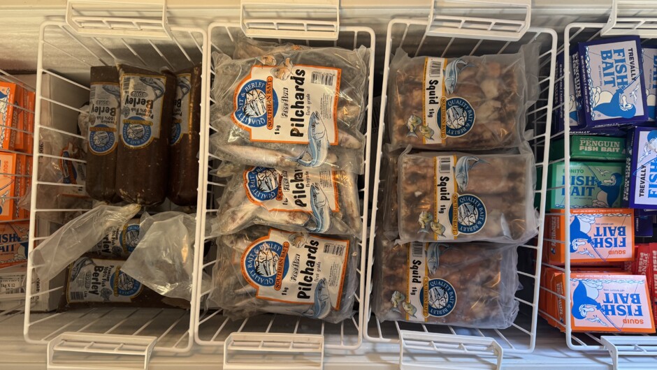 A full selection of bait  available in our office