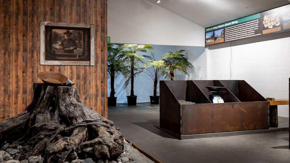 Dig your own gravel from the bin and pan for real West Coast gold.