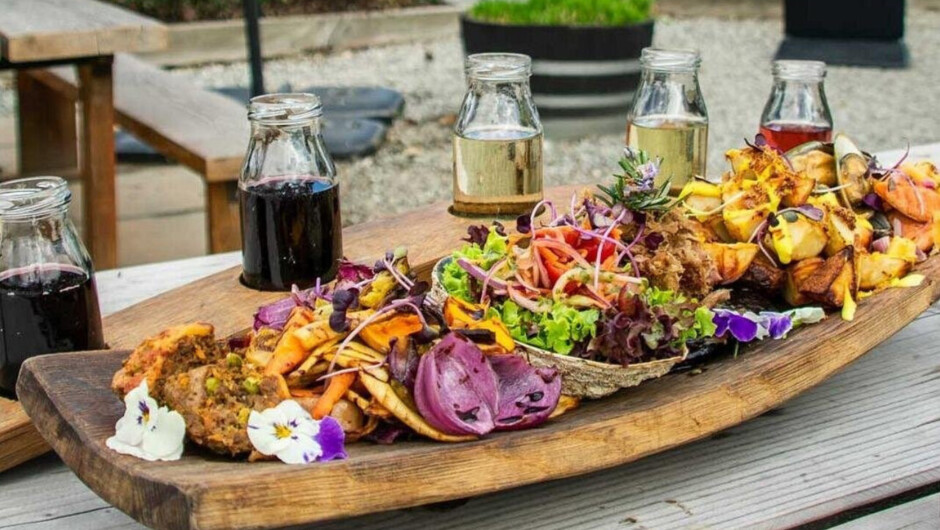 Enjoy a succulent meal cooked in retired Pinot barrels