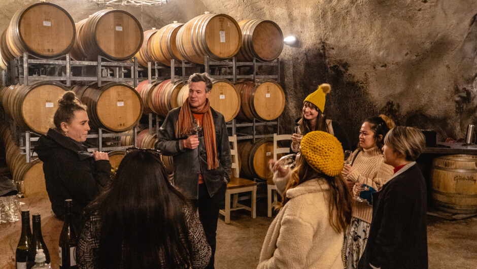 Enjoy a tasting in New Zealand's biggest wine cave.
