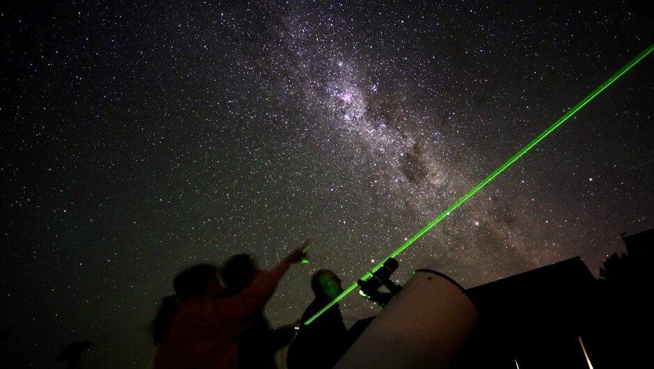 Optional Stargazing Experience run onsite by Fiordland Stargazing. Maximum 6 people per tour.