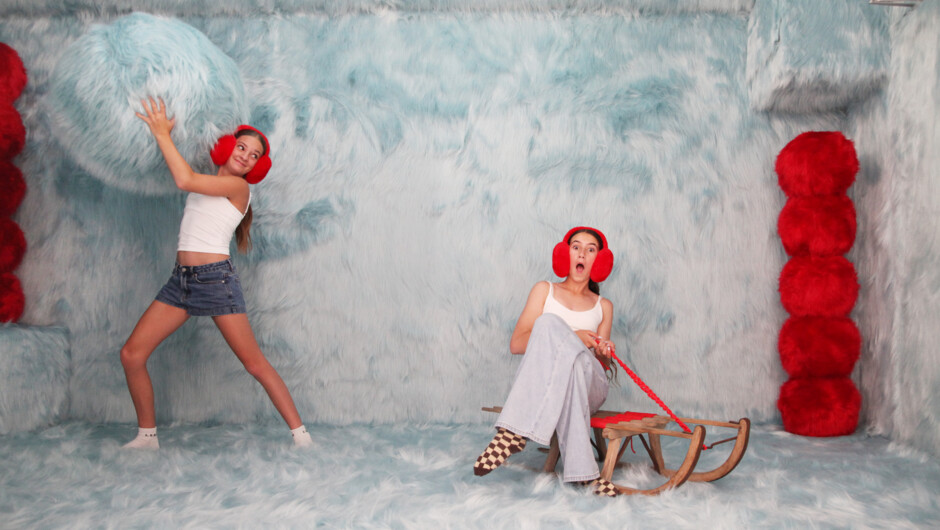 Remind yourself how to be playful in a room full of sumptuous ice blue fur, dress up in matching fur coats and hats for the coolest photos.