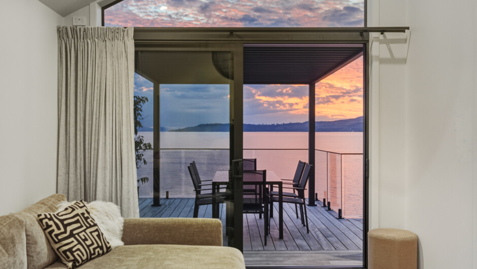 Lake Taupō views from the unit