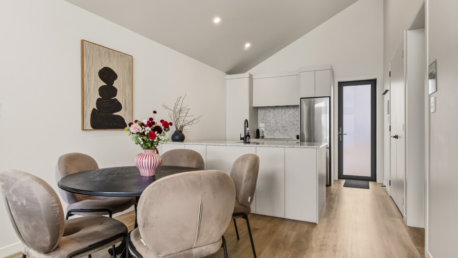 Large living space with fully equipped kitchen