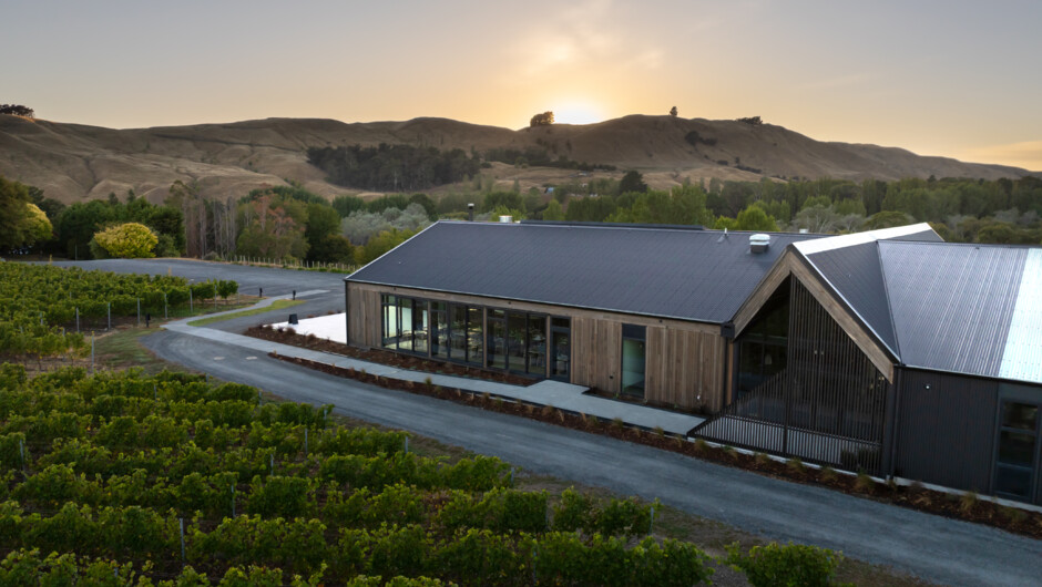 The Runholder building on the edge of the Martinborough Terrace