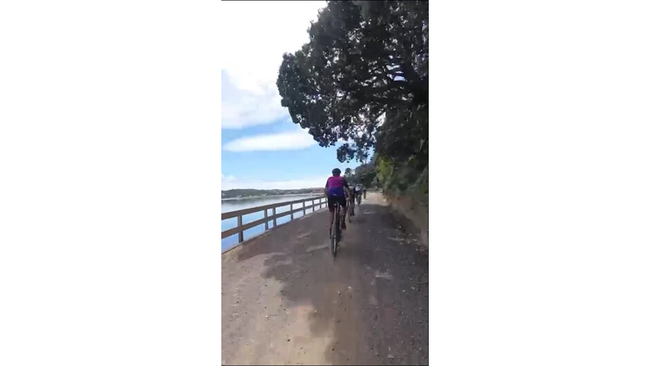 Waiheke island a mixture of road and gravel riding