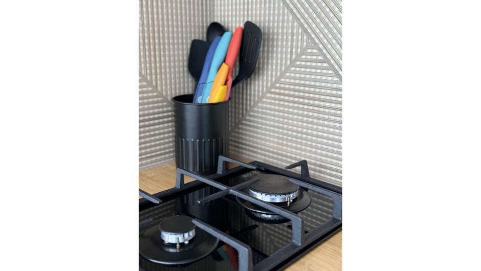 Double burner gas cooktop to whip up those snacks.