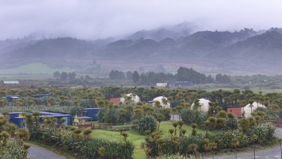 The  moody spriing weather hugging the foot hills of Ross