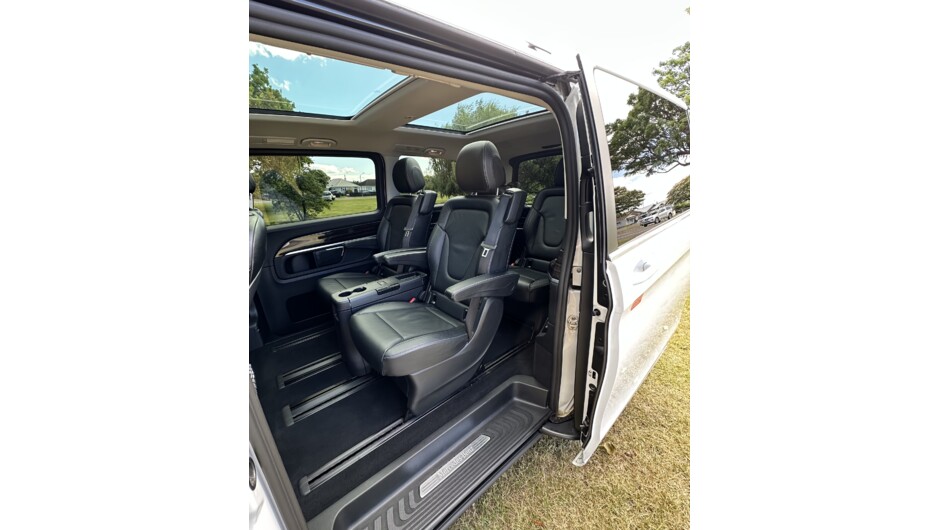 Fully adjustable seating with a 360 degree view of the region as you travel