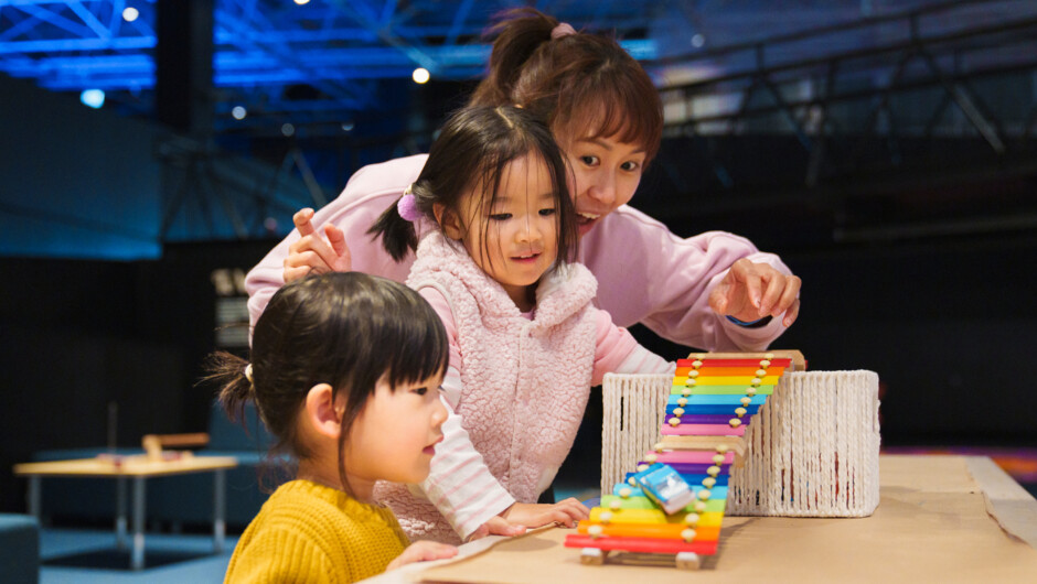 Hands-on action in Te Waha innovation space.