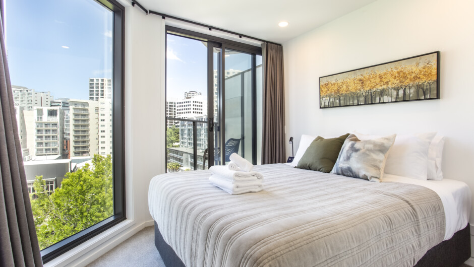 Bedroom with balcony