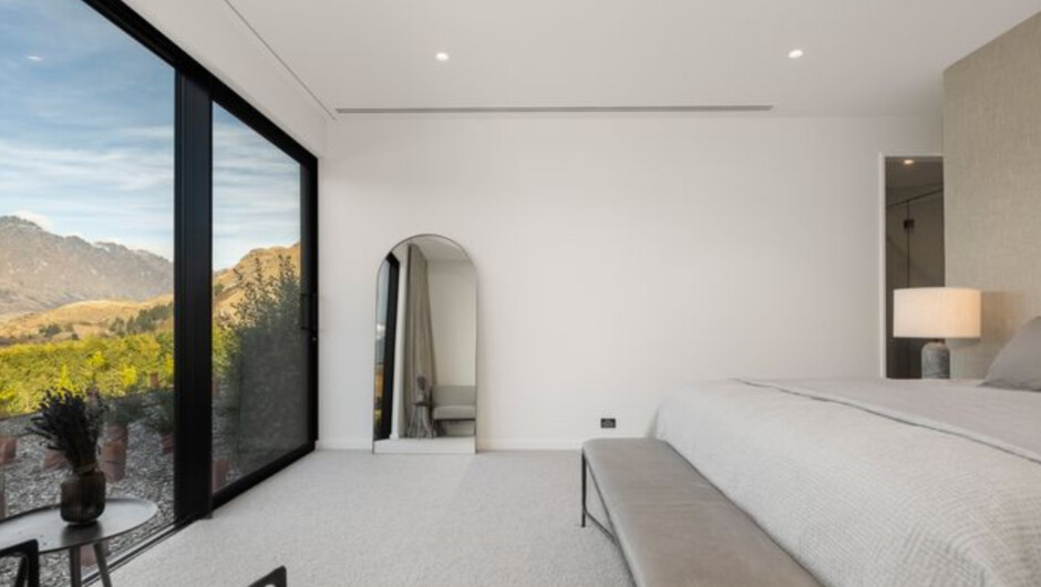 Master bedroom with gorgeous views through the window