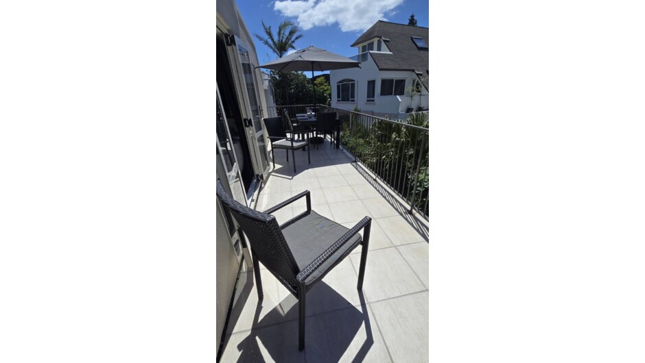 Large sunny balcony
