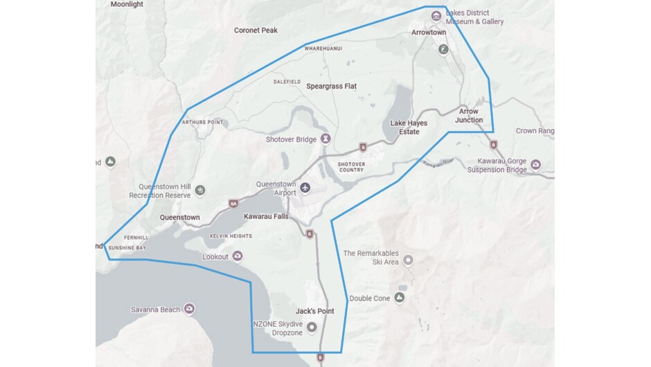 QTSKI - Service Area Map