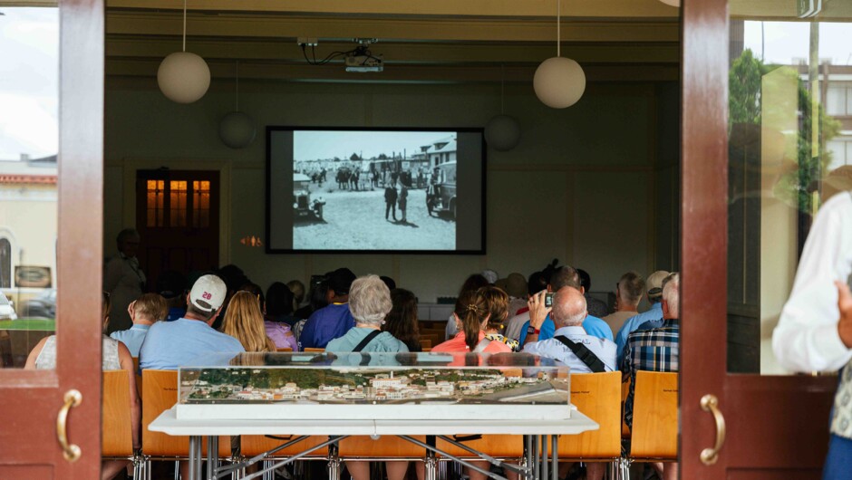 Movie viewing in the Art Deco Theatre