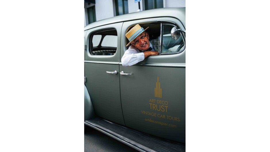 Art Deco Vintage Car Driver