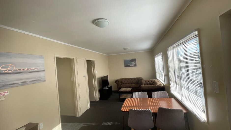 2 bed room unit. In-room dining