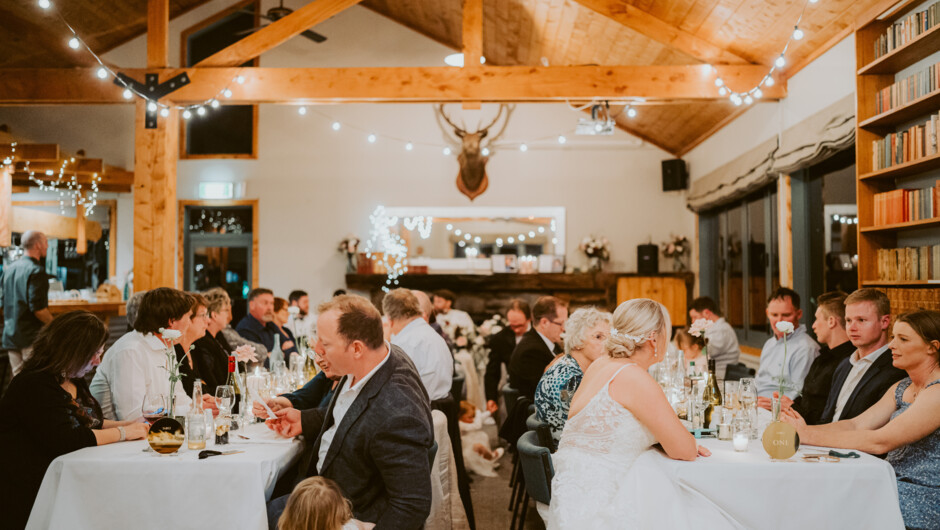 Wedding reception at Makoura Lodge country wedding venue