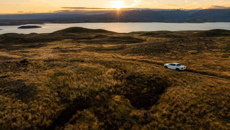 Sunset over Lake Tekapo