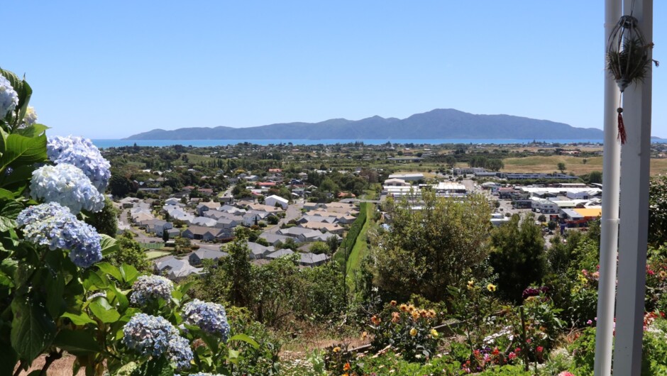 View of Kapiti Island from the verandah