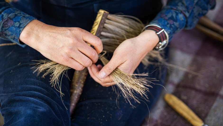 Gemma Stratton making a brush