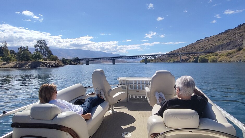 Relaxing on our third cruise to Cloudy Bay