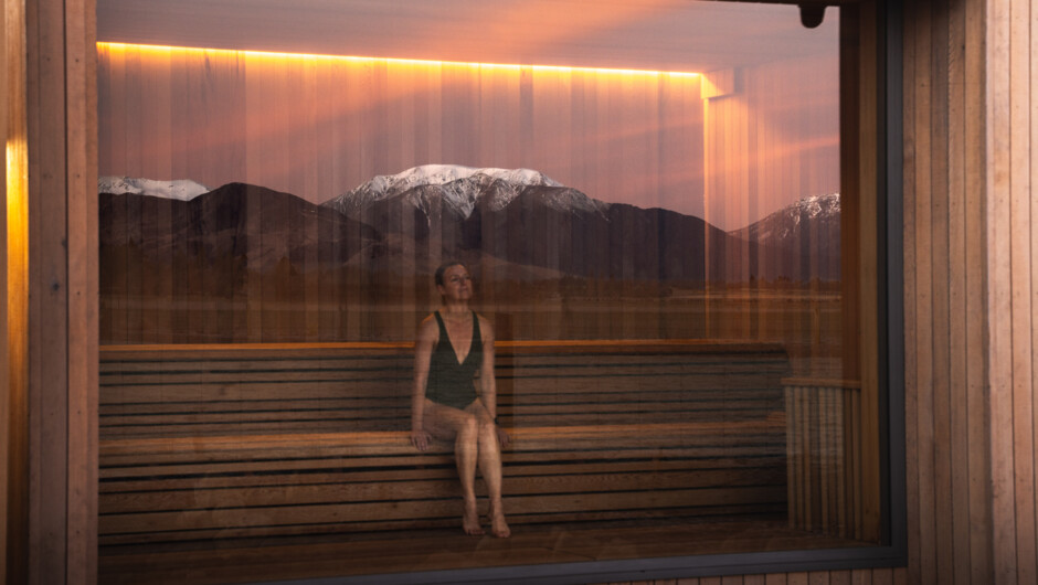 Enjoy the views from the Serenity sauna.