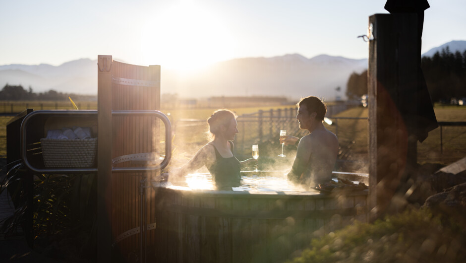 Couple in the solar tub.