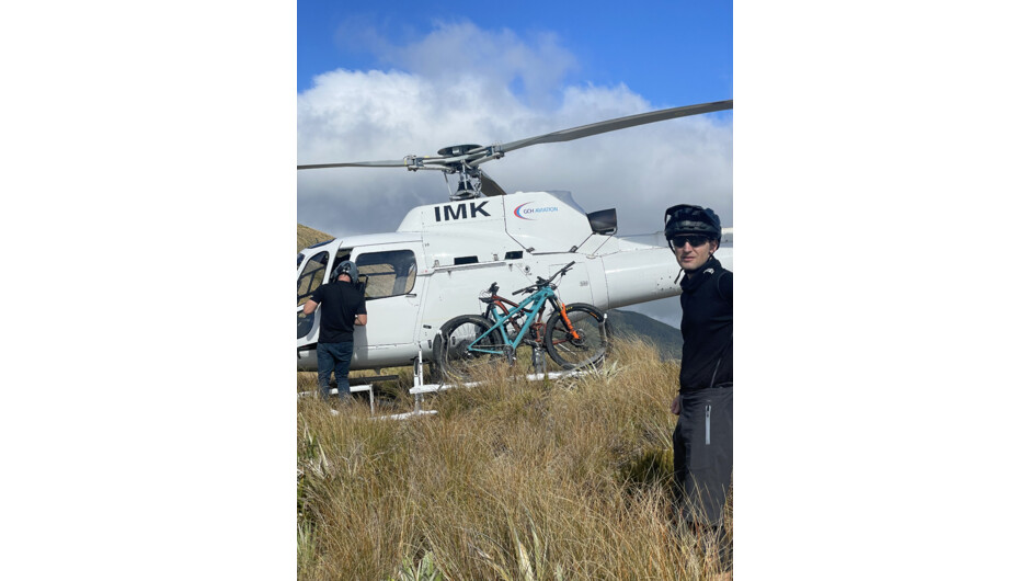 West Coast wilderness biking, unlocked by helicopter
